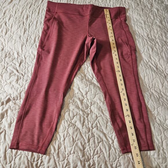 LIke New Lululemon Invigorate HR Leggings Heather Mulled Wine Sz 20 - Picture 5 of 12